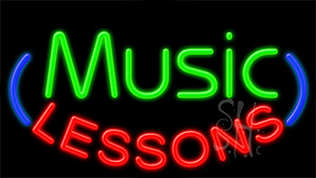 Music Lessons Neon Sign