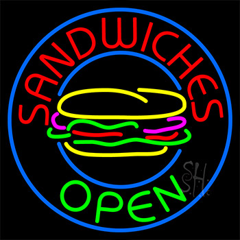 Sandwiches Open Neon Sign