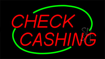 Check Cashing Animated Neon Sign