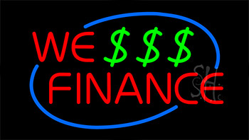 We Finance Animated Neon Sign