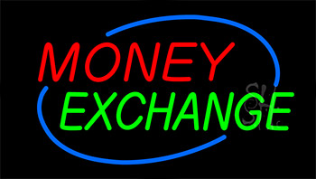 Money Exchange Animated Neon Sign