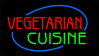 Vegetarian Cuinine Animated Neon Sign