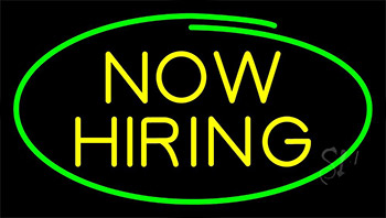 Now Hiring Neon Sign
