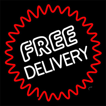 Free Delivery Neon Sign