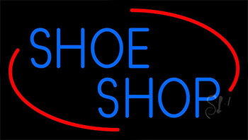 Blue Shoe Shop Neon Sign