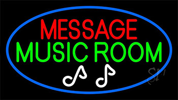 Custom Green Music Room Neon Sign