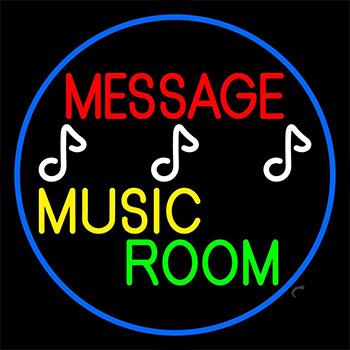 Custom Yellow Music Green Room Neon Sign