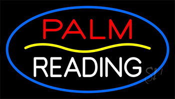Palm Reading Yellow Line Neon Sign