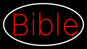 Red Bible With Border Neon Sign