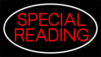 Red Special Reading White Border Neon Sign