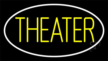 Theater With Border Neon Sign