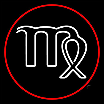 Virgo Red Border Neon Sign