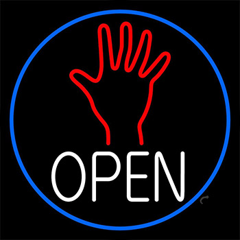 White Open Psychic Neon Sign