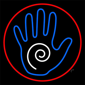Blue Palm Neon Sign