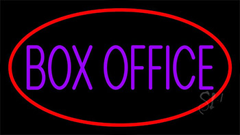 Purple Box Office Neon Sign