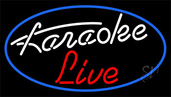 Cursive Karaoke Live Neon Sign