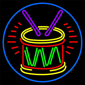 Drum And Stick Neon Sign