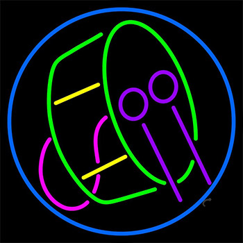 Drum With Stick Neon Sign