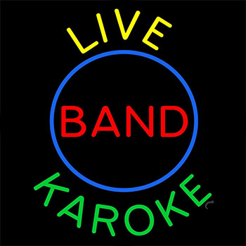 Live Band Karaoke Neon Sign