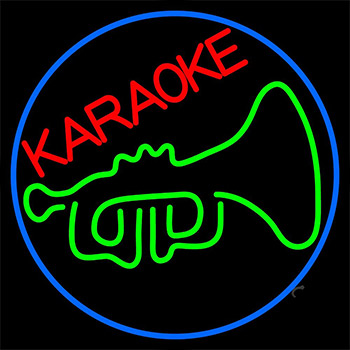 Trumpet With Musical Note Neon Sign