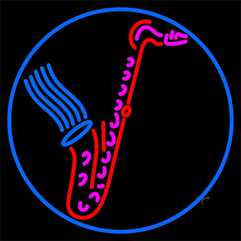 Yellow Saxophone Neon Sign