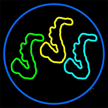 Yellow Saxophones Neon Sign