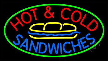 Hot And Cold Sandwiches Neon Sign