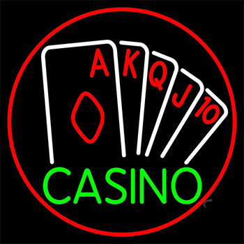 Casino Poker Hand Neon Sign