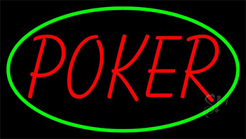 Red Poker Neon Sign
