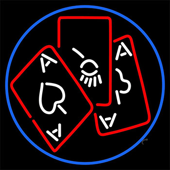 Poker Ace And Poker Neon Sign