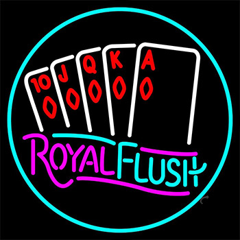 Royal Flush Poker Neon Sign