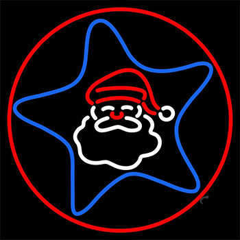 Santa Neon Sign