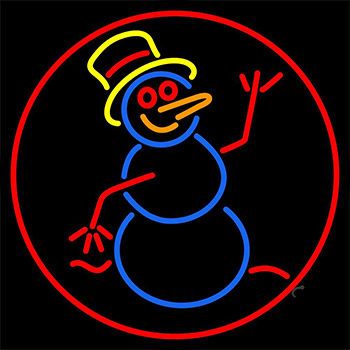 Snowman Neon Sign