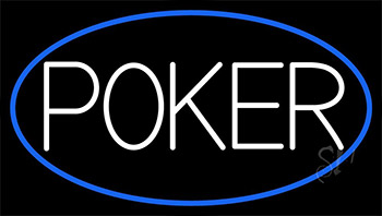 White Poker With Neon Sign