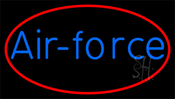Air Force With Red Border Neon Sign