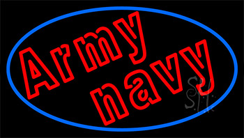 Army Navy With Blue Neon Sign