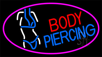 Body Piercing Logo Neon Sign