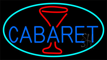 Cabaret With Wine Glass Neon Sign