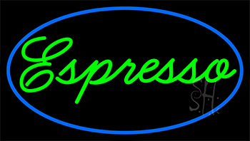 Cursive Green Espresso Neon Sign