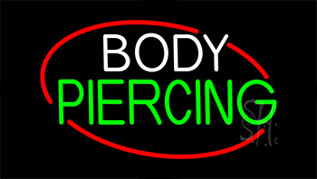 Body Piercing Neon Sign