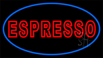 Double Stroke Espresso Neon Sign