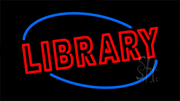Double Stroke Library Neon Sign