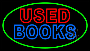 Double Stroke Used Books Neon Sign