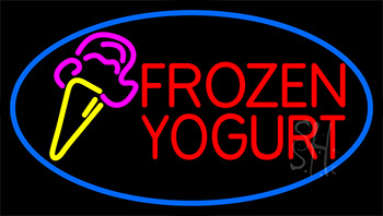Frozen Yogurt With Logo Neon Sign