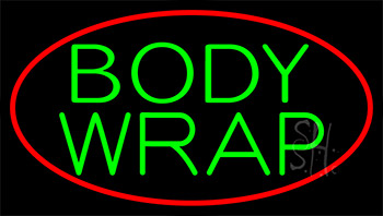 Green Body Wraps Neon Sign