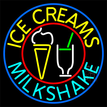 Ice Creams N Milkshakes Neon Sign
