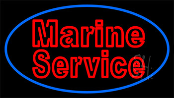 Marine Service Neon Sign