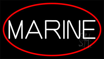 Marine White Neon Sign