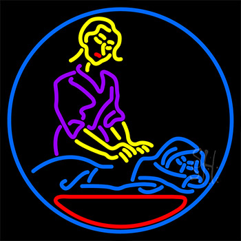 Massage Logo Open Neon Sign