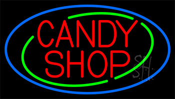 Red Candy Shop Neon Sign